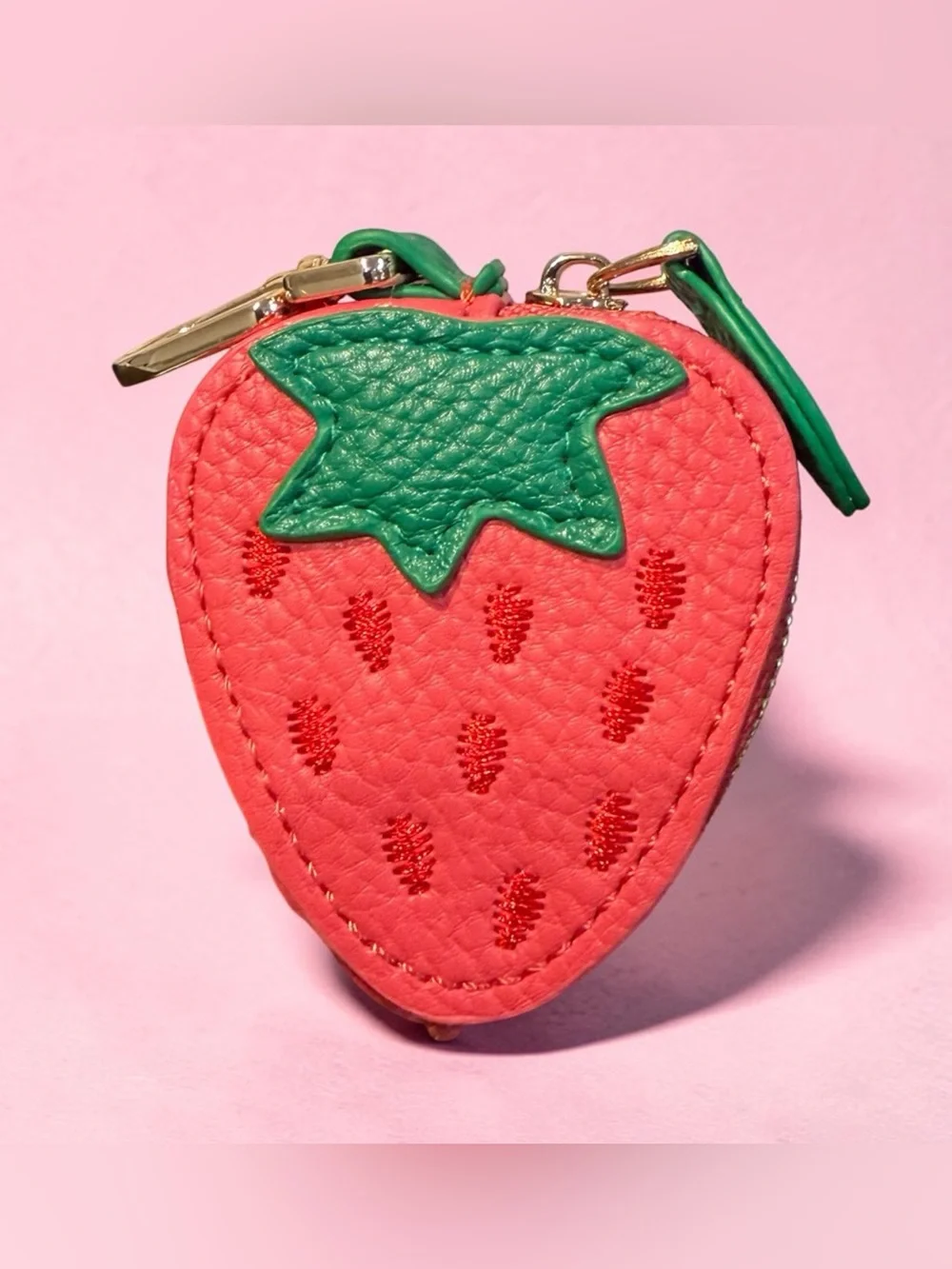 Strawberry Bag Charm Coin Purse Keychain